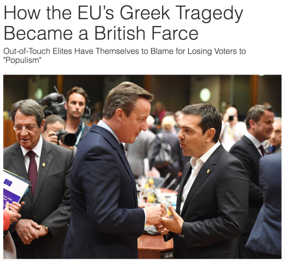 How the EU’s Greek Tragedy Became a British Farce – by James K. Galbraith