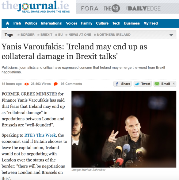 Ireland may end up as collateral damage in Brexit talks – in The Journal