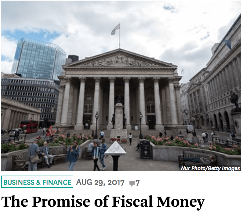 The Promise of Fiscal Money – Project Syndicate op-ed