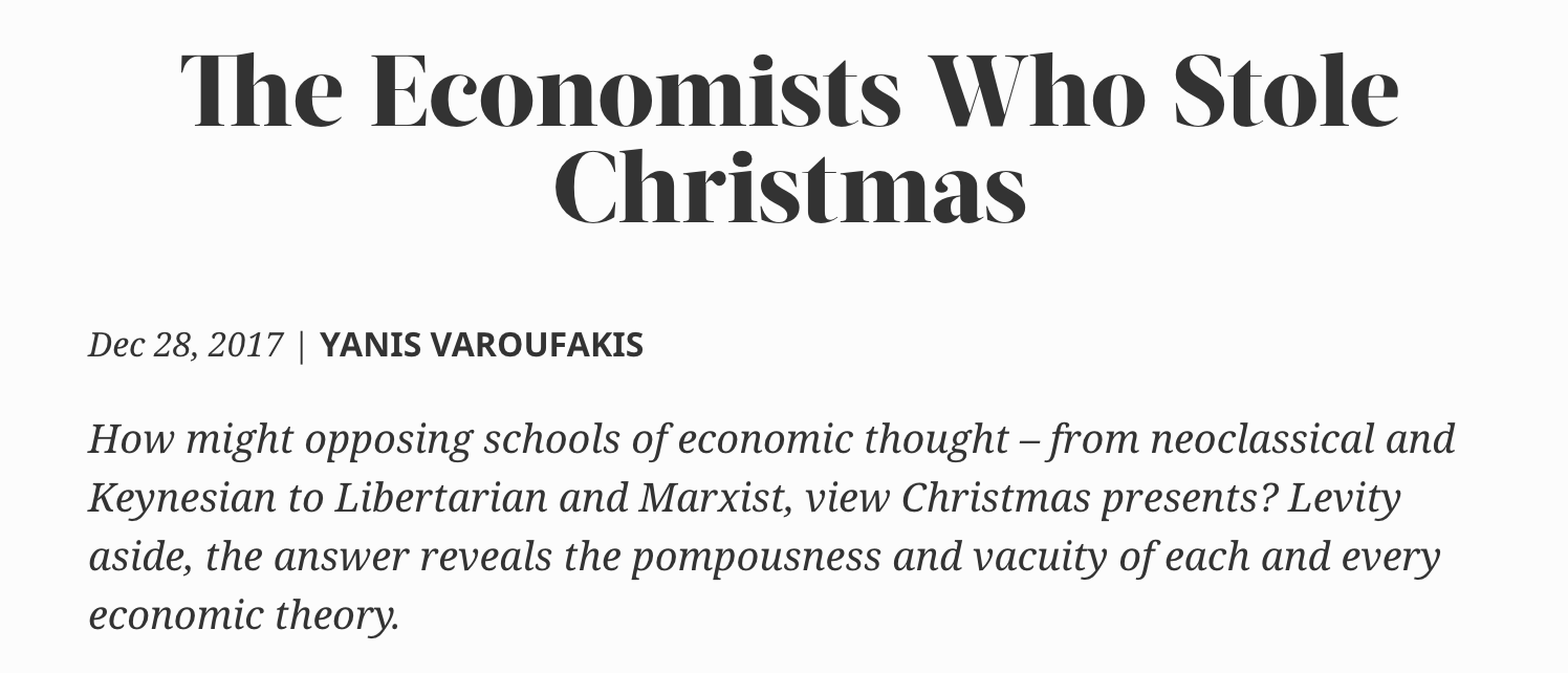 The Economists Who Stole Christmas – Project Syndu