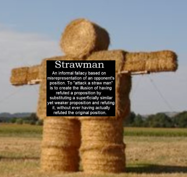 Demolishing a straw man