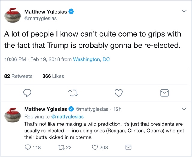 No, Matt Yglesias, Trump is *not* “probably gonna be re-elected”