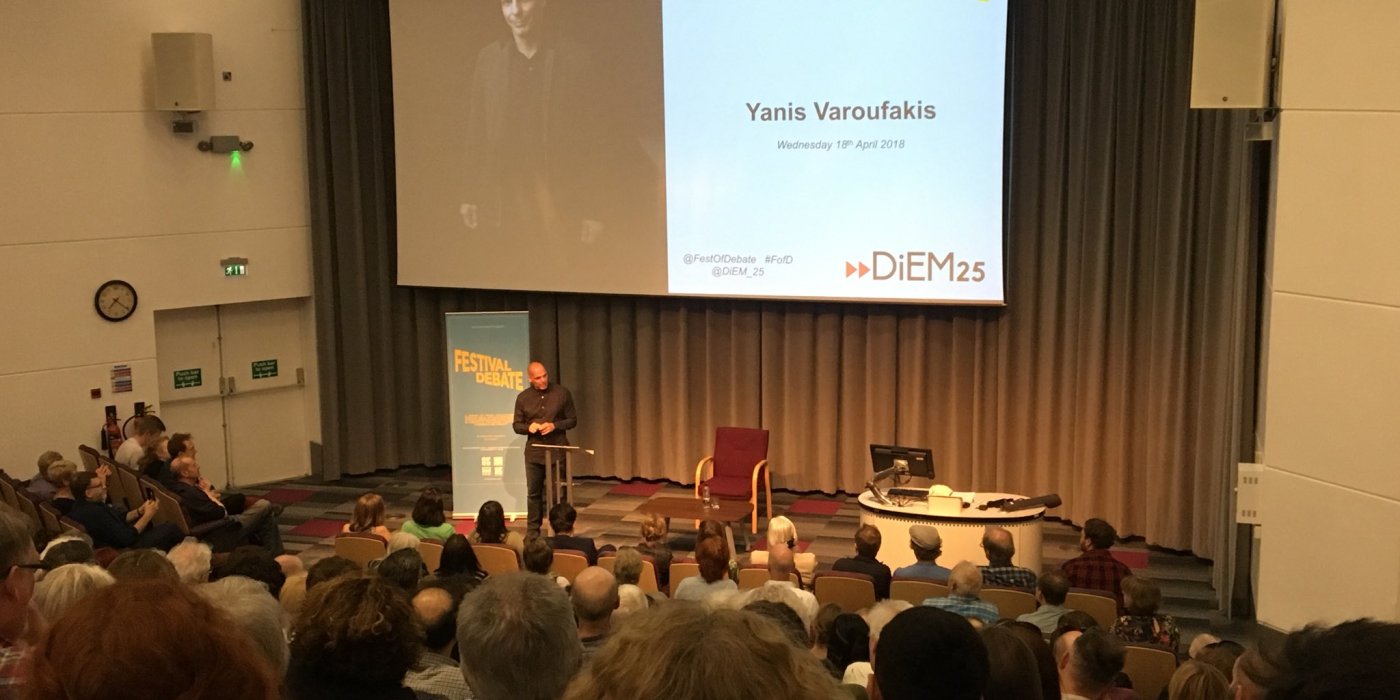 Addressing Sheffield’s Festival of Ideas: DiEM25 is here to help heal the rift between progressive Remainers and progressive Leavers – audio, 18 APR 2018