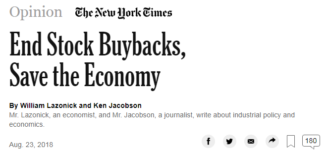 Ending Stock Buybacks Won’t Save the Economy