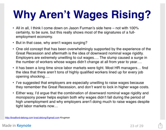 Brad DeLong hops aboard the “Employers have a Taboo against raising Wages” bandwagon