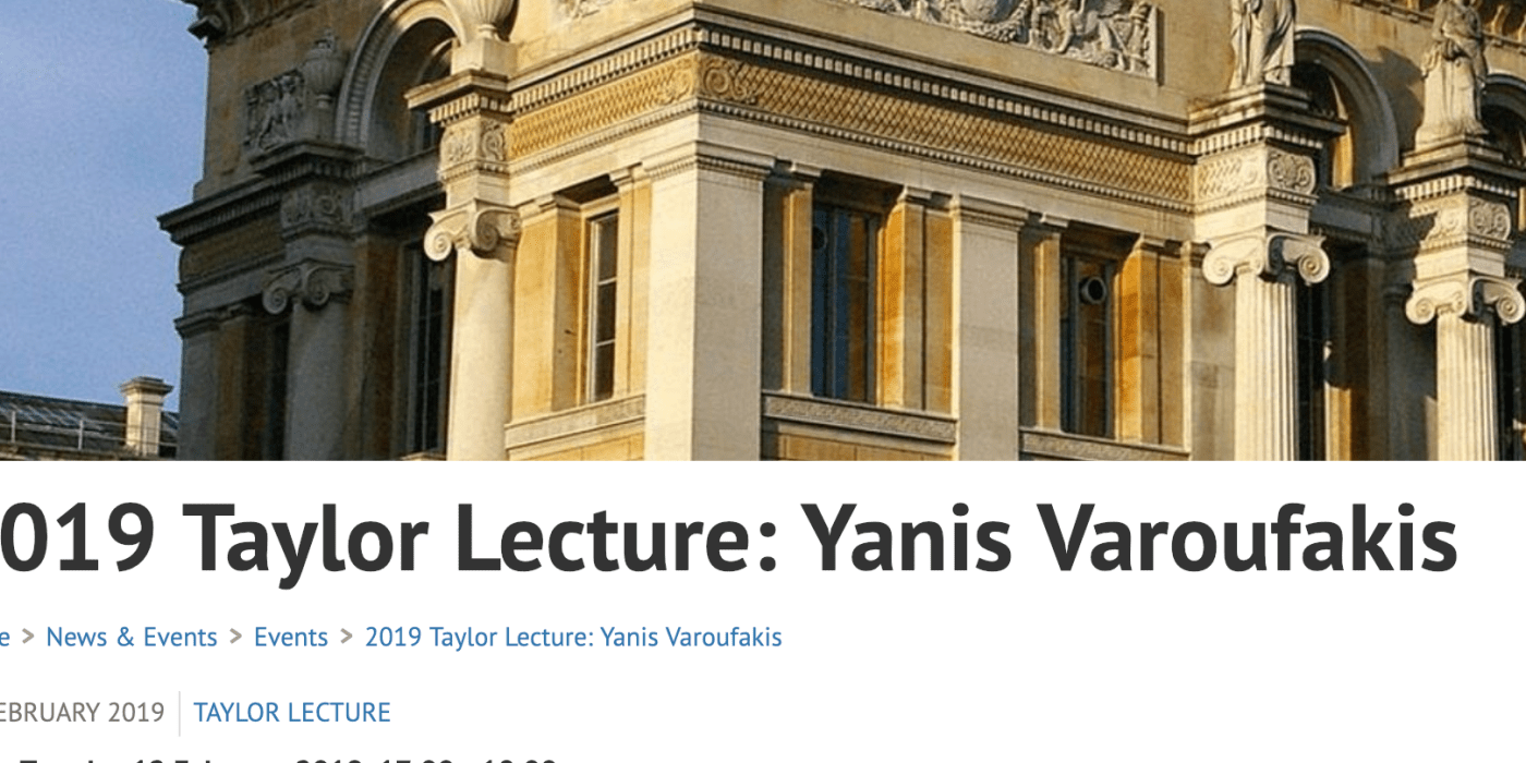 Realistic Utopias versus Dystopic Realities – Oxford University, Taylor Lecture, 12/2/2019