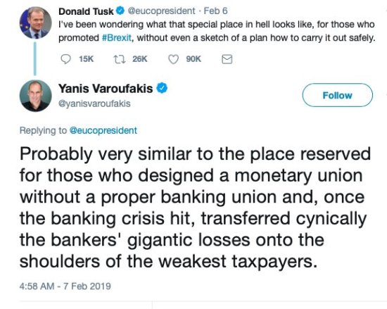 The Tusk-Varoufakis exchange