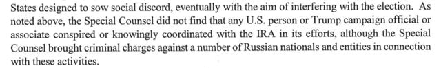 No, the Meuller report ***DID NOT*** “find no collusion!”