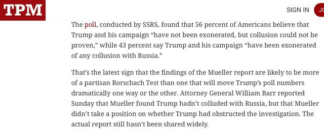 No, the Meuller report ***DID NOT*** “find no collusion!”