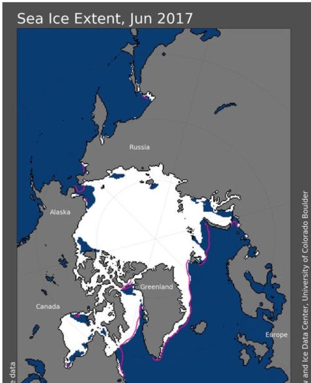 The Western Hemisphere’s portion of the Arctic looks set for a record low