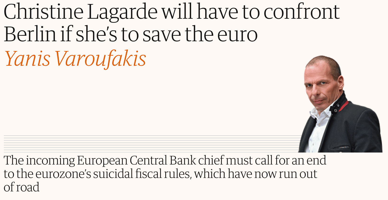 Lagarde at the ECB – my take in The Guardian