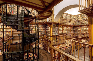 The abbey library of Maria Laach in Germany