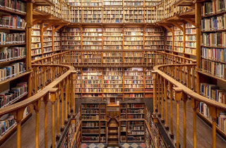 The abbey library of Maria Laach in Germany