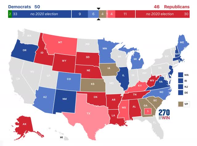 The 2020 Presidential and Senate polling nowcast: partisan positions continue to harden