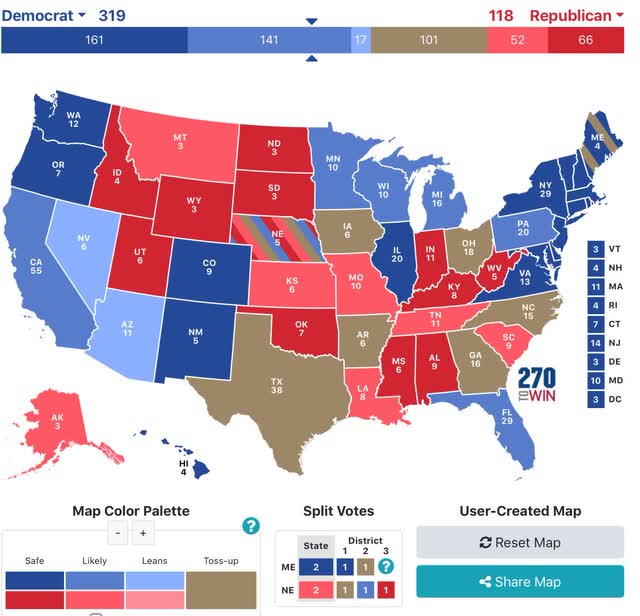 The 2020 Presidential and Senate polling nowcast: partisan positions continue to harden