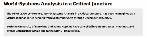 World-Systems Analysis in a Critical Juncture