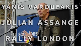 Yanis Varoufakis - Julian Assange support rally Parliament Square London