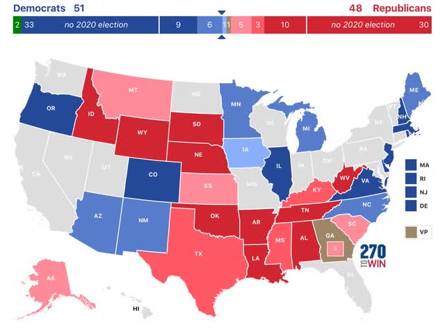 The final 2020 Senate nowcast: 51 Democrats, 48 GOPers, 1 true toss-up