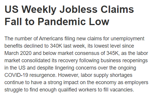 Unemployment claims, trade, vehicle sales