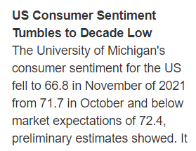 Jolts, consumer sentiment