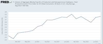 Real aggregate payrolls and recessions