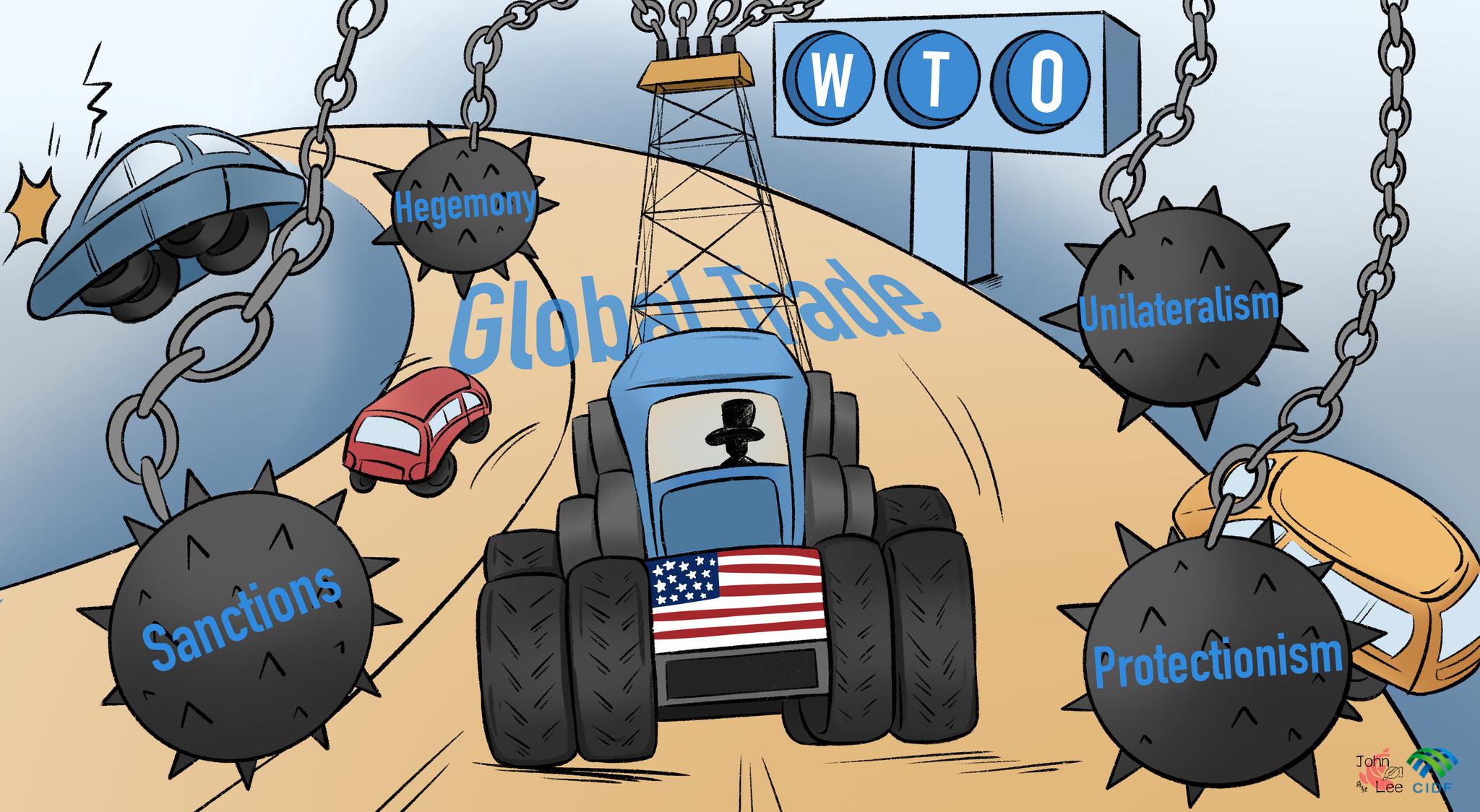 ECNS — Comicomment: U.S. unilateralism, trade protectionism harm global trade