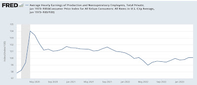 Real hourly and aggregate wages update; plus further comments on consumer and producer inflation