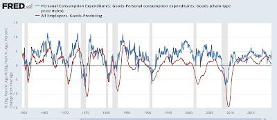 Scenes from the June employment report: consumption leads employment, goods vs. services edition