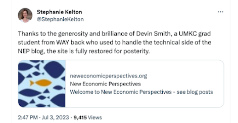 New Economic Perspectives blog has been restored