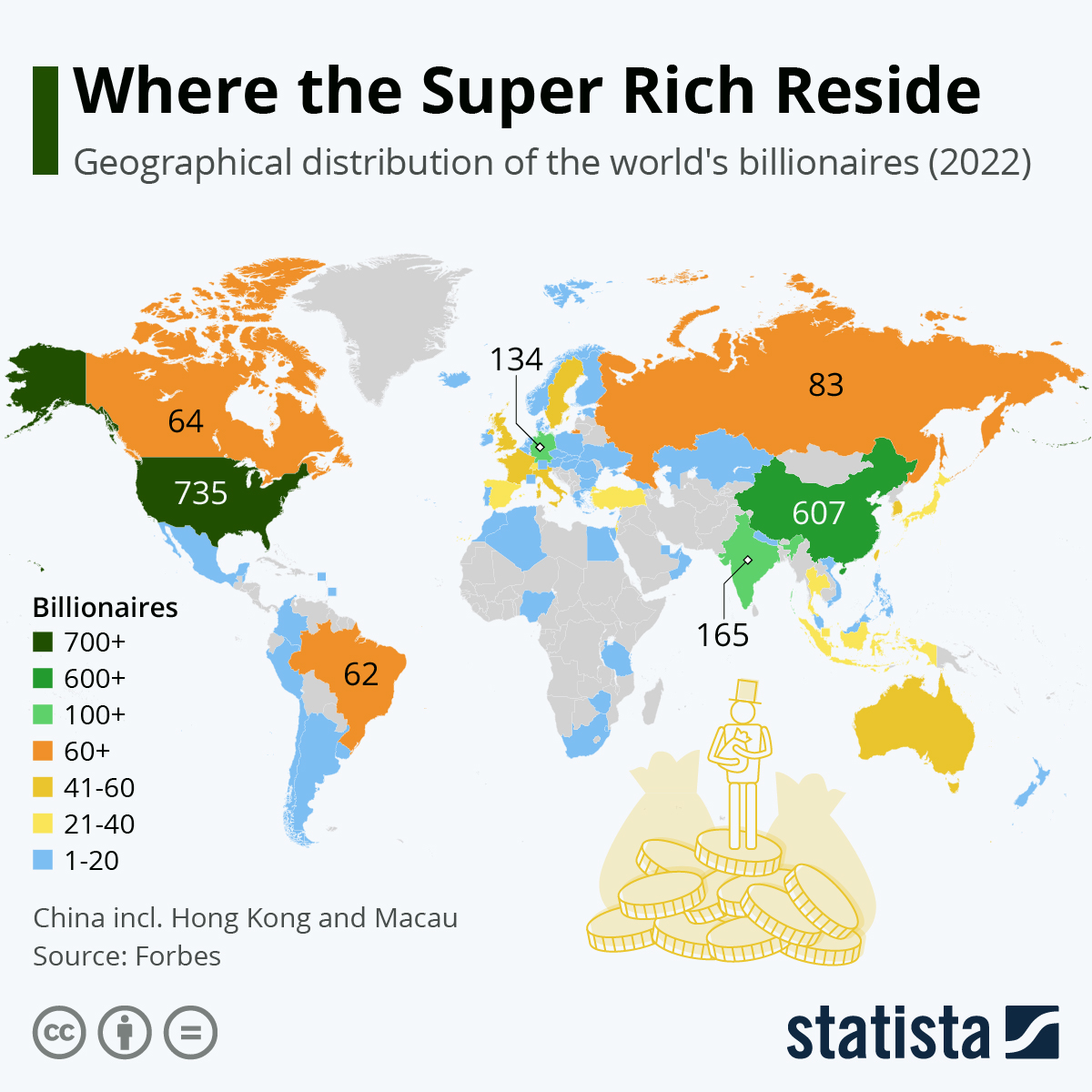 Billionaire world map