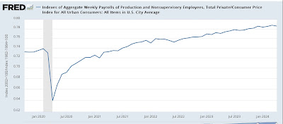 Real wages, payrolls, and consumption vs. employment, and their forecast implications: April update