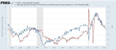 April JOLTS report: firming in hires, quits, and a (good) decline in layoffs, while “fictitious” job openings continue their slide