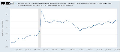 Real hourly wages, median income, and aggregate payrolls: update for July