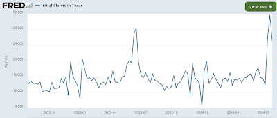 Initial jobless claims, ex Hurricane Beryl distortions, remain very positive