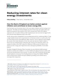 Reducing interest rates for clean energy investments